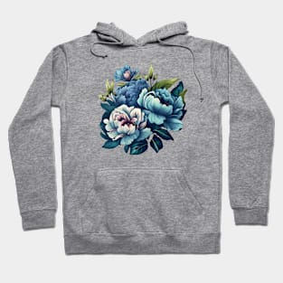 Blue Peonies Hoodie